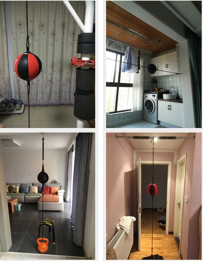 Punching Speed Ball with Elastic Rope Hanging Boxing Ball Reflex Pear Dodge Ball Suspension System
